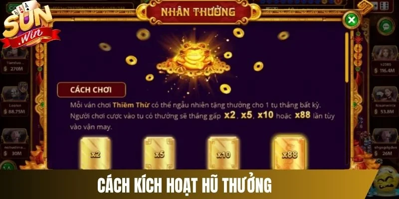 Cách kích hoạt hũ thưởng
