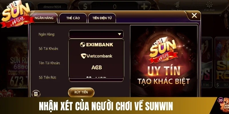 Nhận xét của người chơi về Sunwin