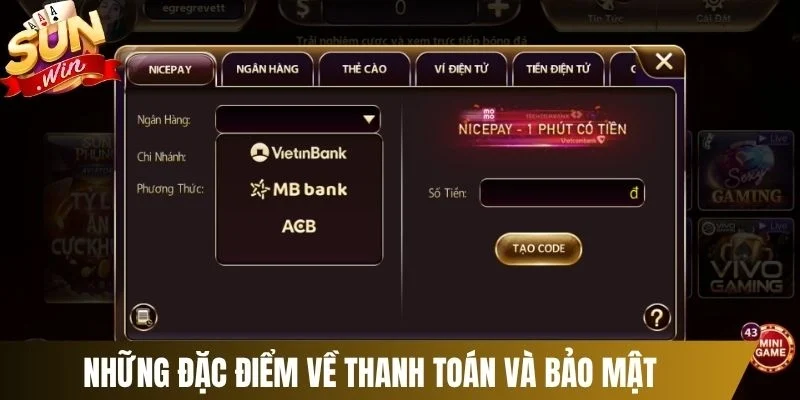 Những đặc điểm về thanh toán và bảo mật