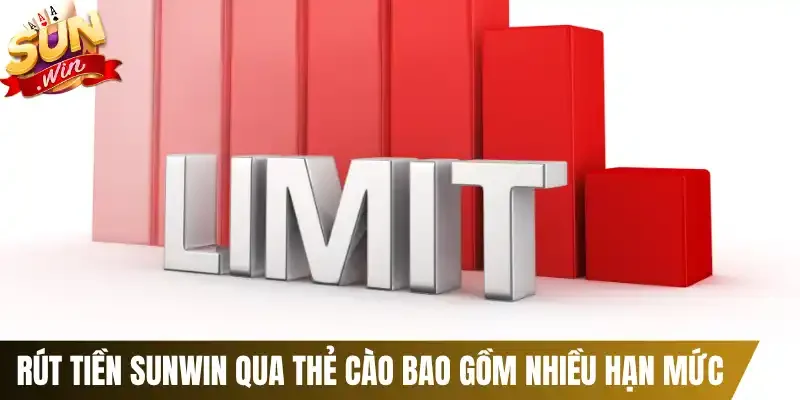Rút tiền Sunwin qua thẻ cào bao gồm nhiều hạn mức
