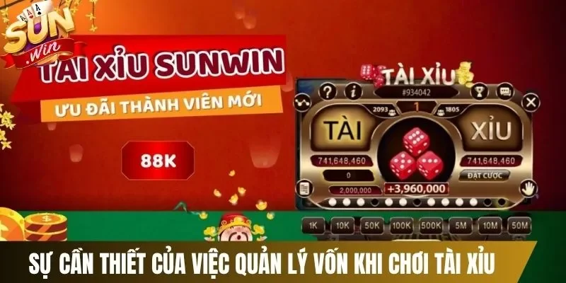 Sự cần thiết của việc quản lý vốn khi chơi tài xỉu Sunwin