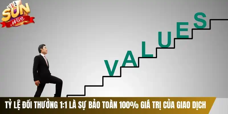 Tỷ lệ đổi thưởng 1:1 là sự bảo toàn 100% giá trị của giao dịch