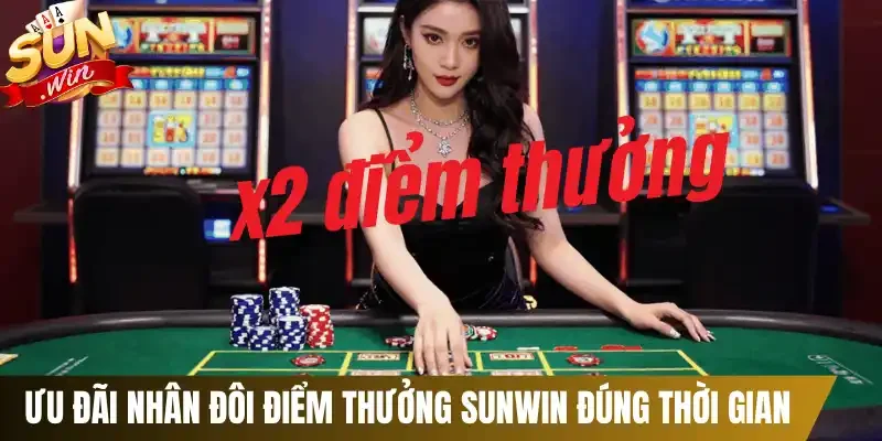 Ưu đãi nhân đôi điểm thưởng Sunwin đúng thời gian